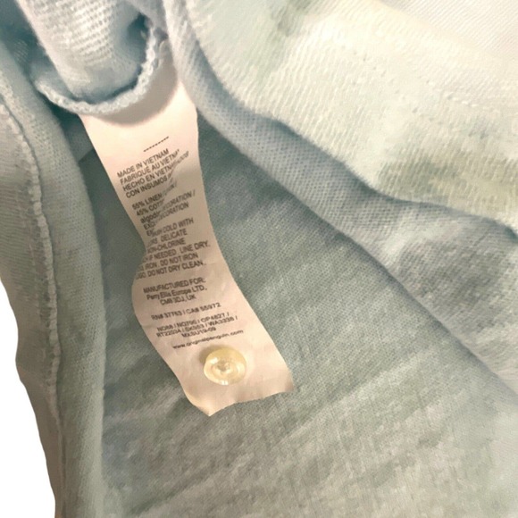 Lot of 2 Penguin Men Sz L Linen Cotton Blend Polo Shirts Blue Embroidered Logo - Picture 10 of 13